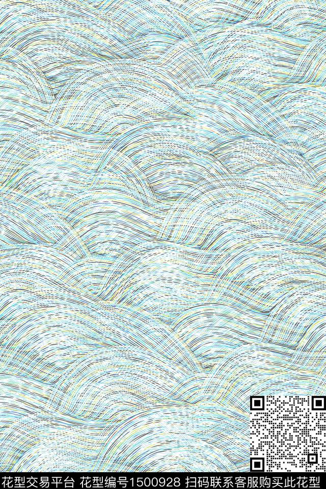 肌理大牌风抽象数码印花华亿平台下载（图片编号: 1500928） - 瓦栏（Walan）