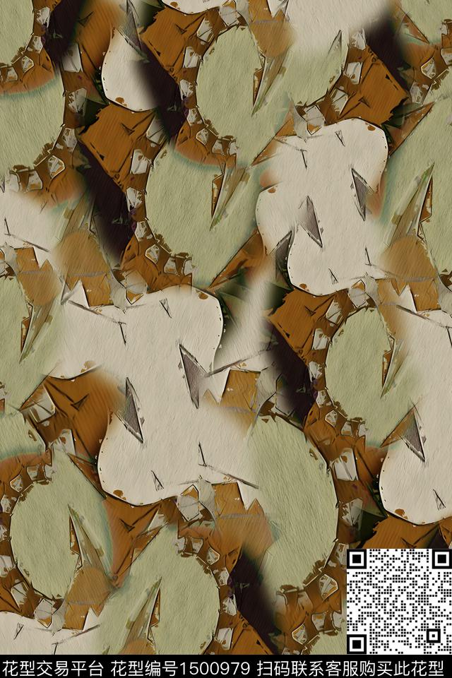 几何扎染华亿平台大牌风数码印花华亿平台下载（图片编号: 1500979） - 瓦栏（Walan）
