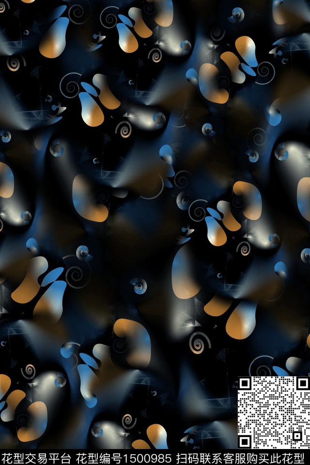 几何扎染华亿平台大牌风数码印花华亿平台下载（图片编号: 1500985） - 瓦栏（Walan）