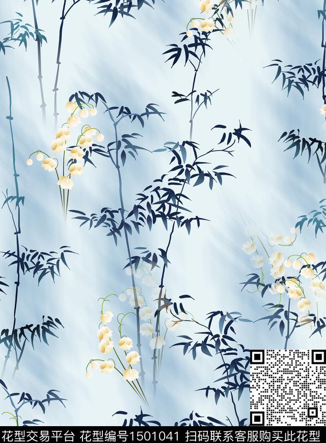 连衣裙女装花卉传统印花华亿平台下载（图片编号: 1501041） - 瓦栏（Walan）