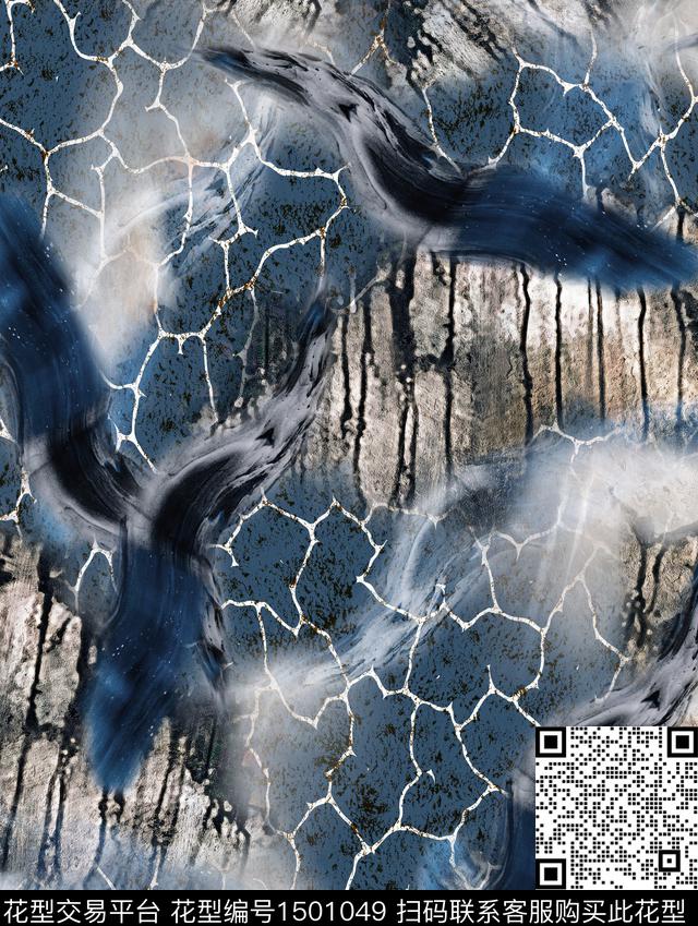 肌理暗色渐变传统印花华亿平台下载（图片编号: 1501049） - 瓦栏（Walan）