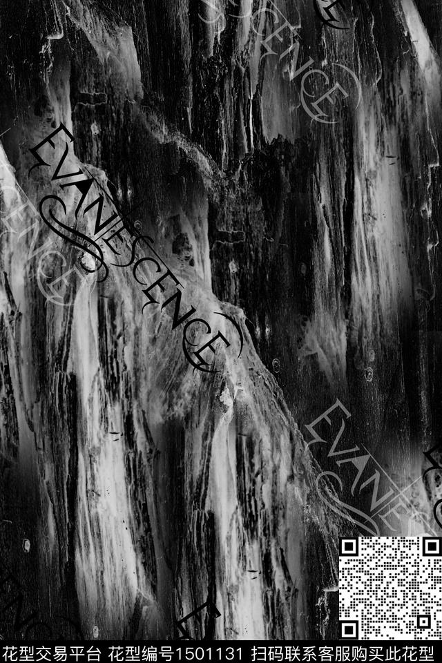 肌理字母男装数码印花华亿平台下载（图片编号: 1501131） - 瓦栏（Walan）