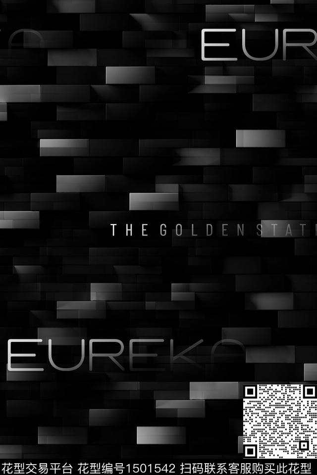 肌理字母男装数码印花华亿平台下载（图片编号: 1501542） - 瓦栏（Walan）