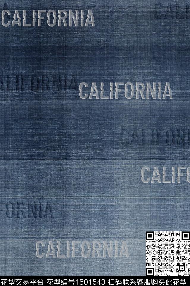 肌理字母男装数码印花华亿平台下载（图片编号: 1501543） - 瓦栏（Walan）