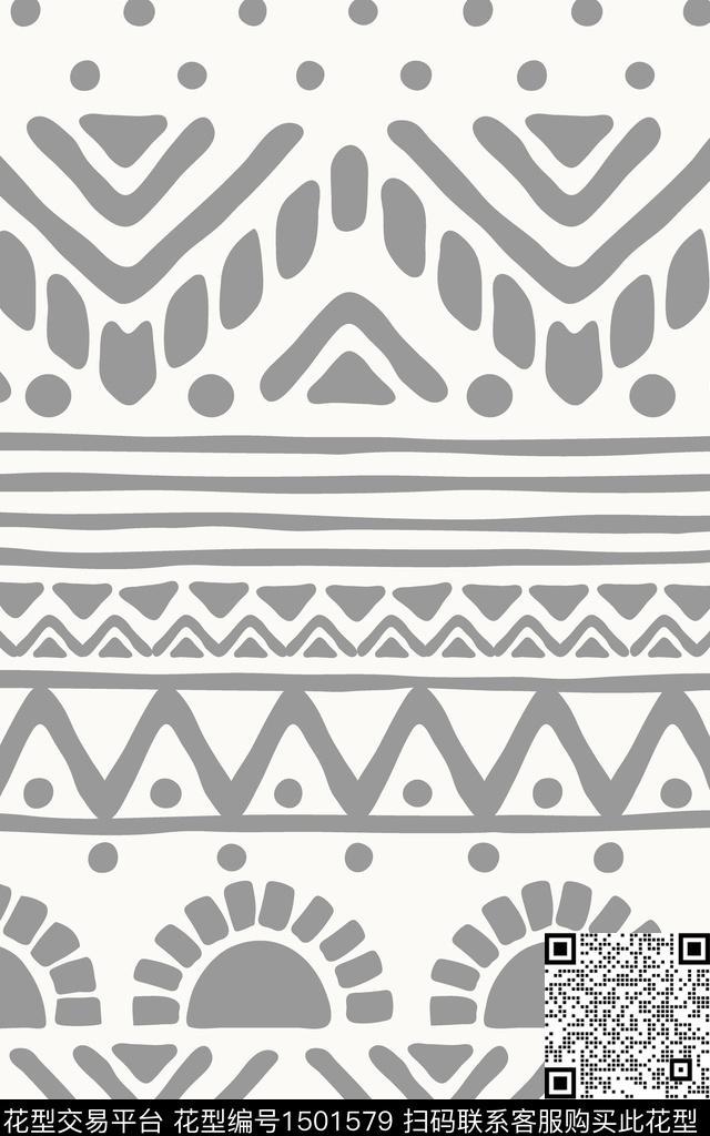 几何简约大牌风传统印花华亿平台下载（图片编号: 1501579） - 瓦栏（Walan）