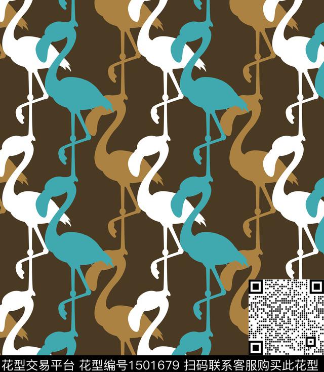 火烈鸟数码印花华亿平台下载（图片编号: 1501679） - 瓦栏（Walan）