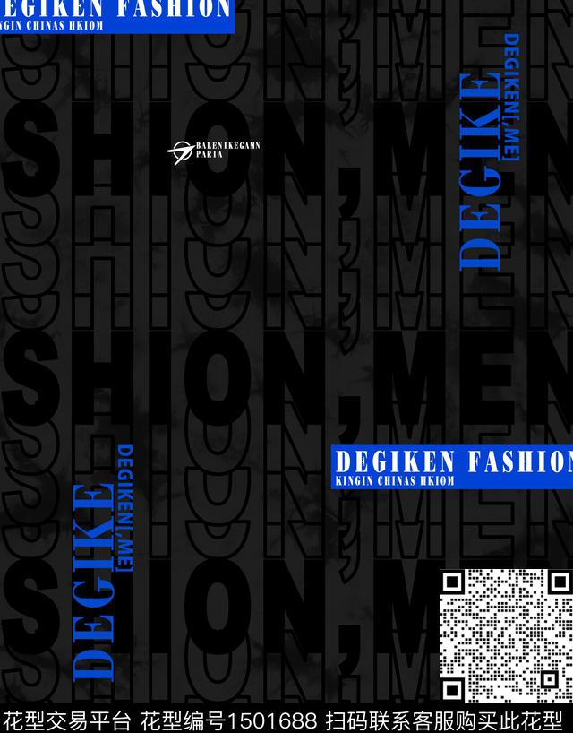 字母男装满版花传统印花华亿平台下载（图片编号: 1501688） - 瓦栏（Walan）