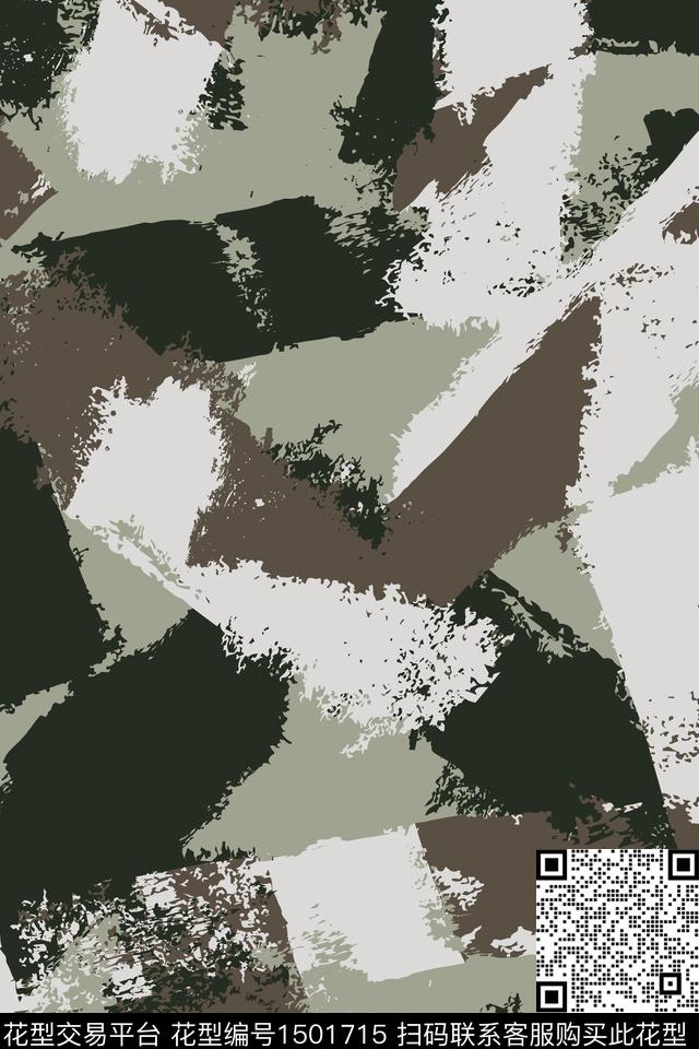 肌理男装抽象传统印花华亿平台下载（图片编号: 1501715） - 瓦栏（Walan）