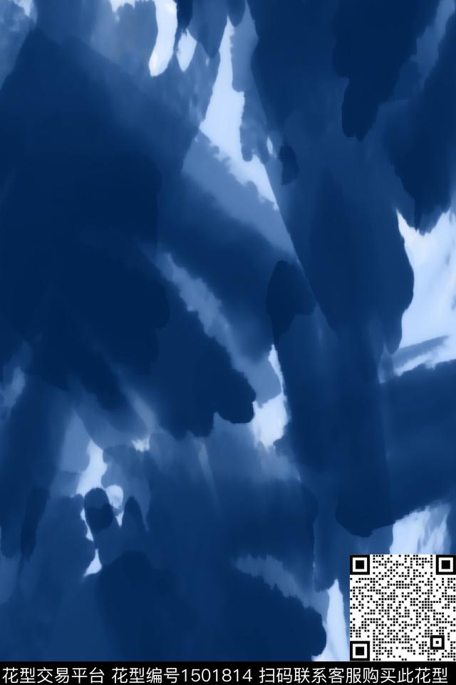 肌理男装抽象数码印花华亿平台下载（图片编号: 1501814） - 瓦栏（Walan）