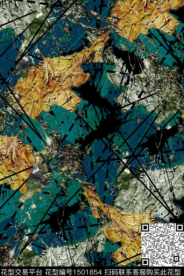 抽象男装户外家居服数码印花华亿平台下载（图片编号: 1501854） - 瓦栏（Walan）