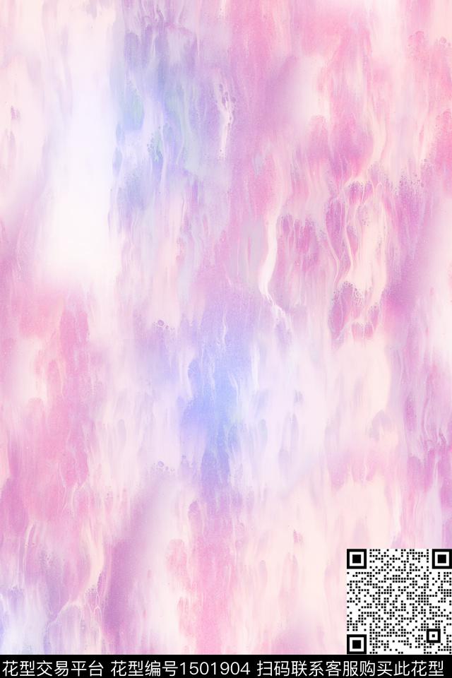 肌理扎染华亿平台大牌风数码印花华亿平台下载（图片编号: 1501904） - 瓦栏（Walan）