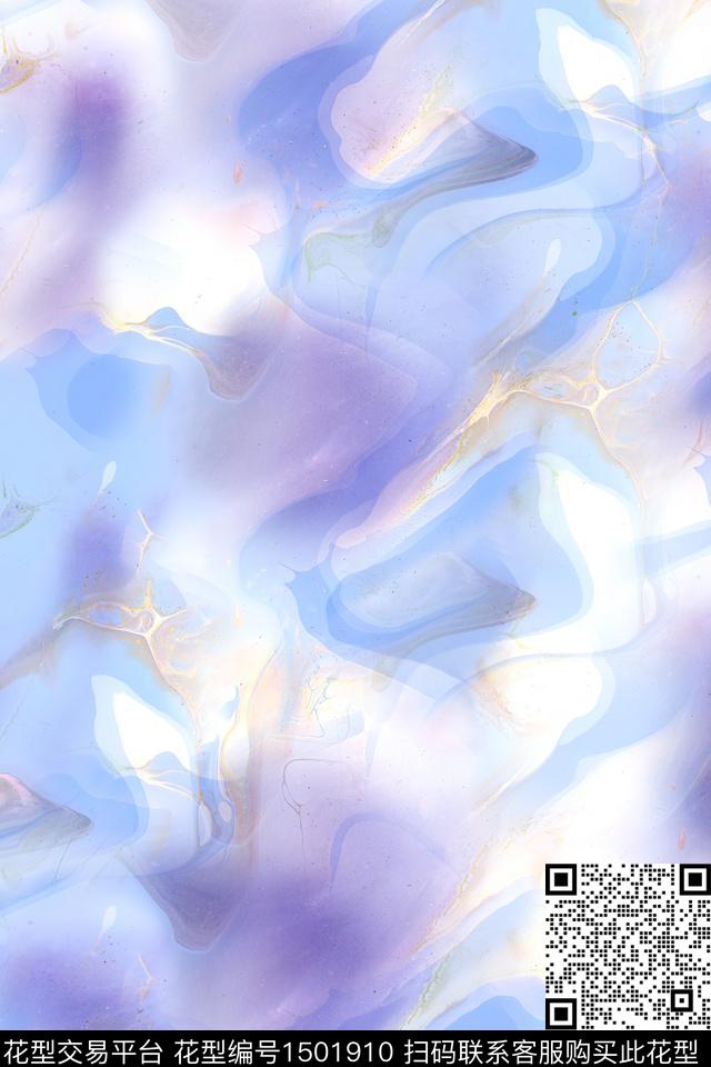 肌理扎染华亿平台大牌风数码印花华亿平台下载（图片编号: 1501910） - 瓦栏（Walan）