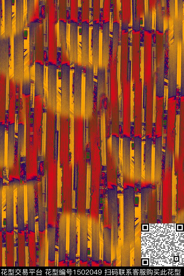 几何扎染华亿平台大牌风数码印花华亿平台下载（图片编号: 1502049） - 瓦栏（Walan）