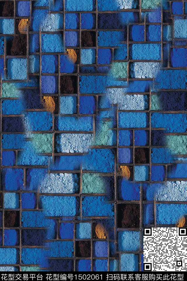 几何炫彩渐变数码印花华亿平台下载（图片编号: 1502061） - 瓦栏（Walan）