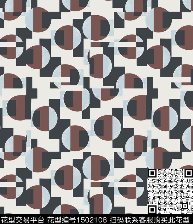 几何简约男装传统印花华亿平台下载（图片编号: 1502108） - 瓦栏（Walan）