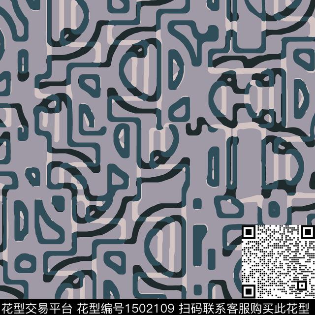 几何简约男装传统印花华亿平台下载（图片编号: 1502109） - 瓦栏（Walan）