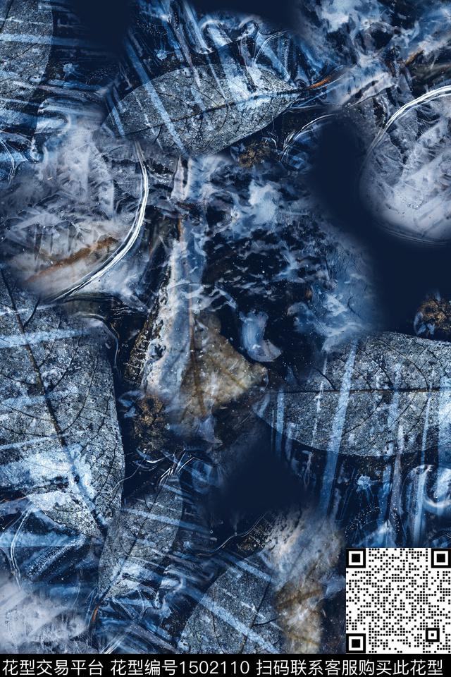 肌理抽象男装大牌风数码印花华亿平台下载（图片编号: 1502110） - 瓦栏（Walan）