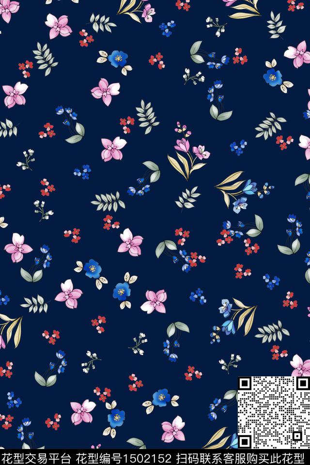 绿植树叶花卉大牌风数码印花华亿平台下载（图片编号: 1502152） - 瓦栏（Walan）