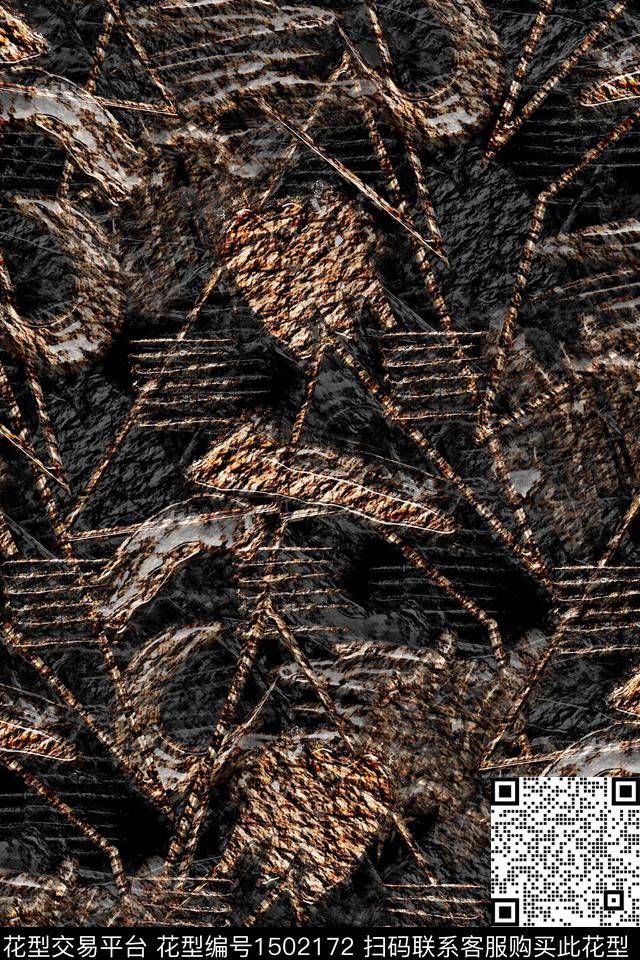 抽象男装户外家居服数码印花华亿平台下载（图片编号: 1502172） - 瓦栏（Walan）