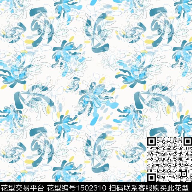 花卉手绘小碎花数码印花华亿平台下载（图片编号: 1502310） - 瓦栏（Walan）