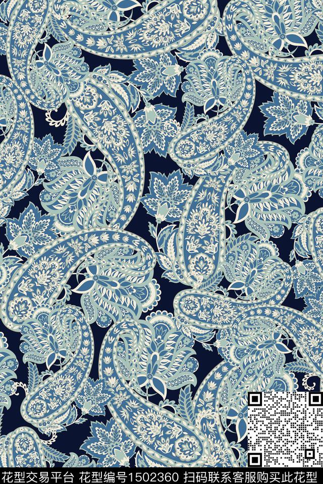 女装民族风佩斯利数码印花华亿平台下载（图片编号: 1502360） - 瓦栏（Walan）