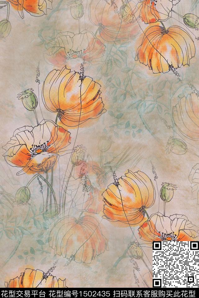 数码华亿平台女装棉麻数码印花华亿平台下载（图片编号: 1502435） - 瓦栏（Walan）