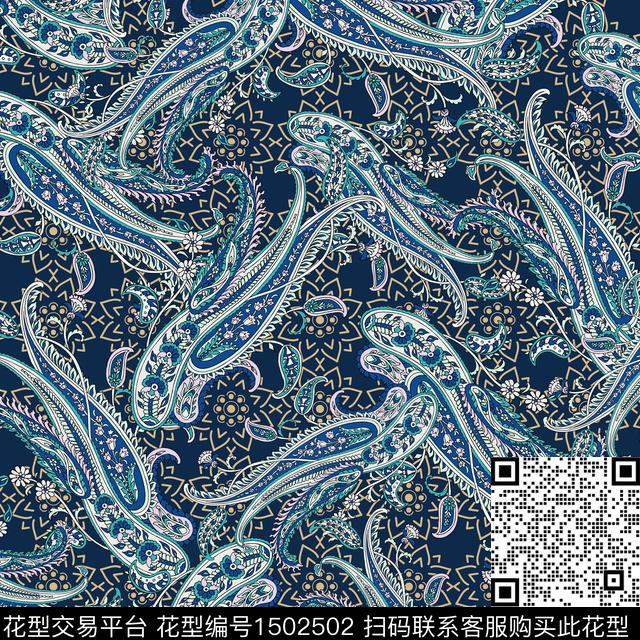 女装佩斯利民族风数码印花华亿平台下载（图片编号: 1502502） - 瓦栏（Walan）
