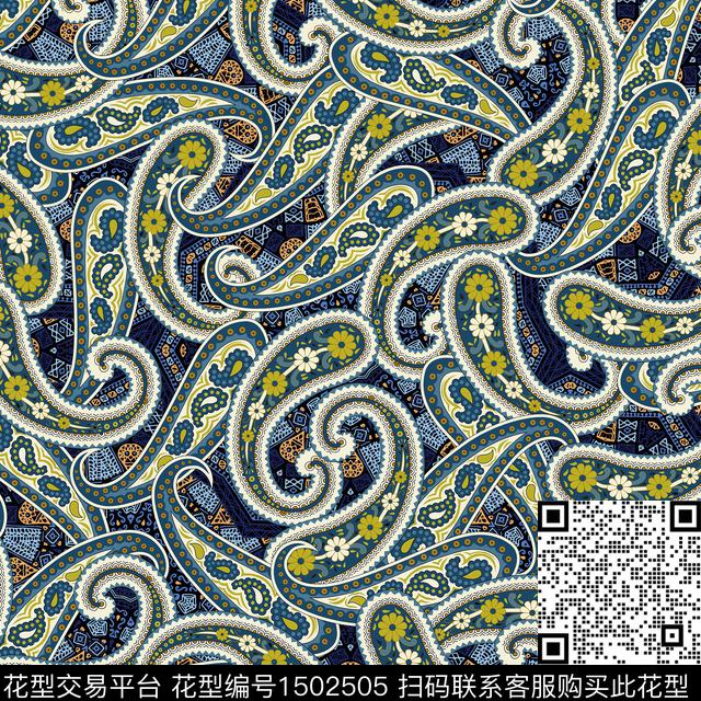 女装佩斯利民族风数码印花华亿平台下载（图片编号: 1502505） - 瓦栏（Walan）