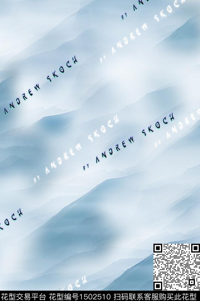 肌理字母男装数码印花华亿平台下载（图片编号: 1502510） - 瓦栏（Walan）