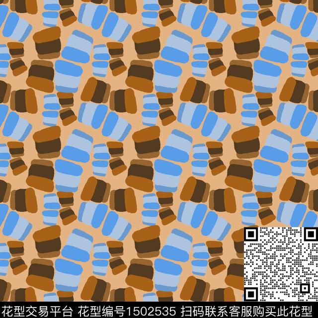 几何手绘趣味传统印花华亿平台下载（图片编号: 1502535） - 瓦栏（Walan）