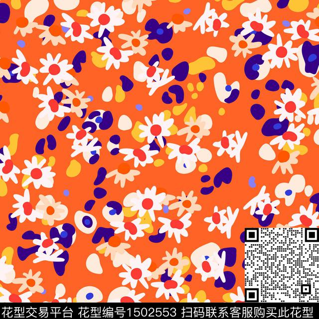 女装大牌风小碎花数码印花华亿平台下载（图片编号: 1502553） - 瓦栏（Walan）