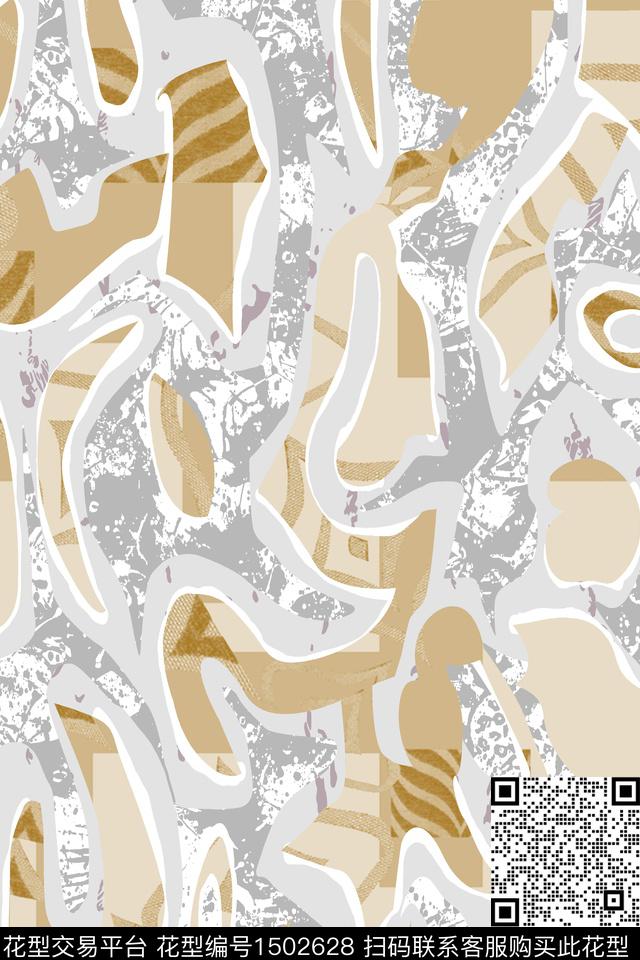 几何肌理大牌风数码印花华亿平台下载（图片编号: 1502628） - 瓦栏（Walan）