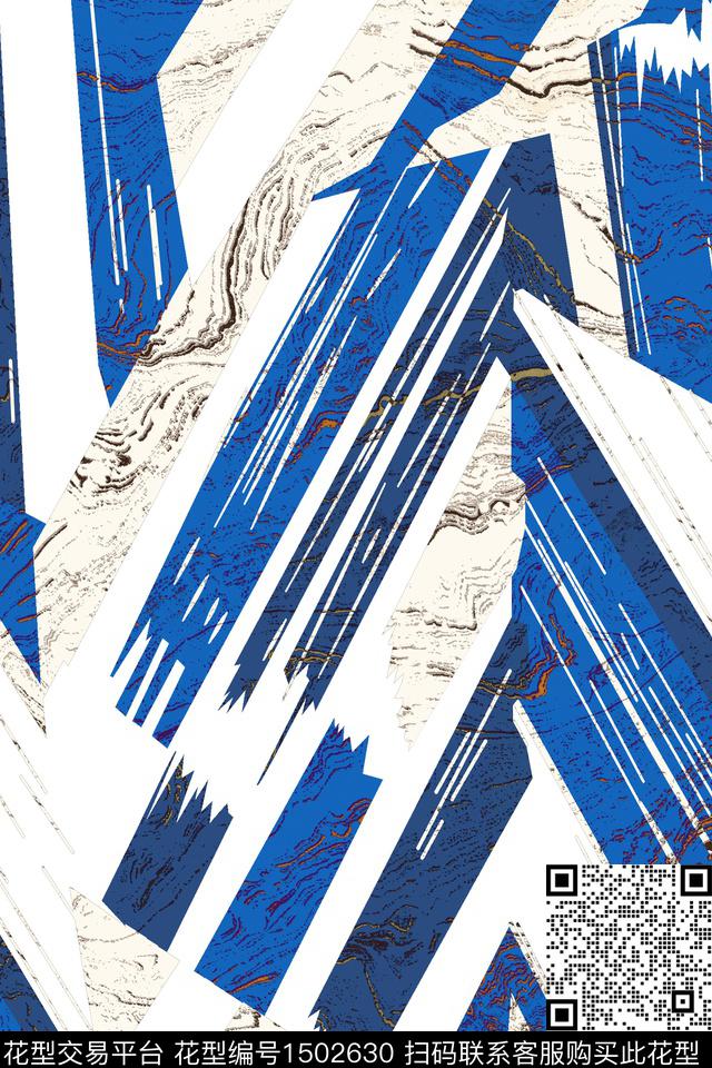 几何肌理条纹数码印花华亿平台下载（图片编号: 1502630） - 瓦栏（Walan）