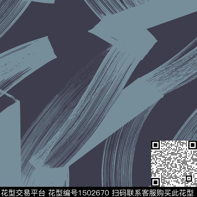 线条单色笔触传统印花华亿平台下载（图片编号: 1502670） - 瓦栏（Walan）