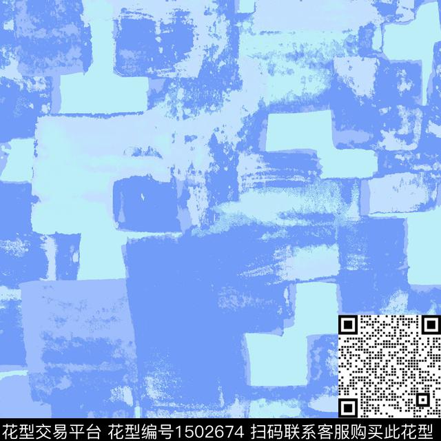 肌理男装满版花数码印花华亿平台下载（图片编号: 1502674） - 瓦栏（Walan）