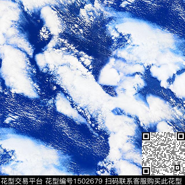 肌理天空波浪纹数码印花华亿平台下载（图片编号: 1502679） - 瓦栏（Walan）
