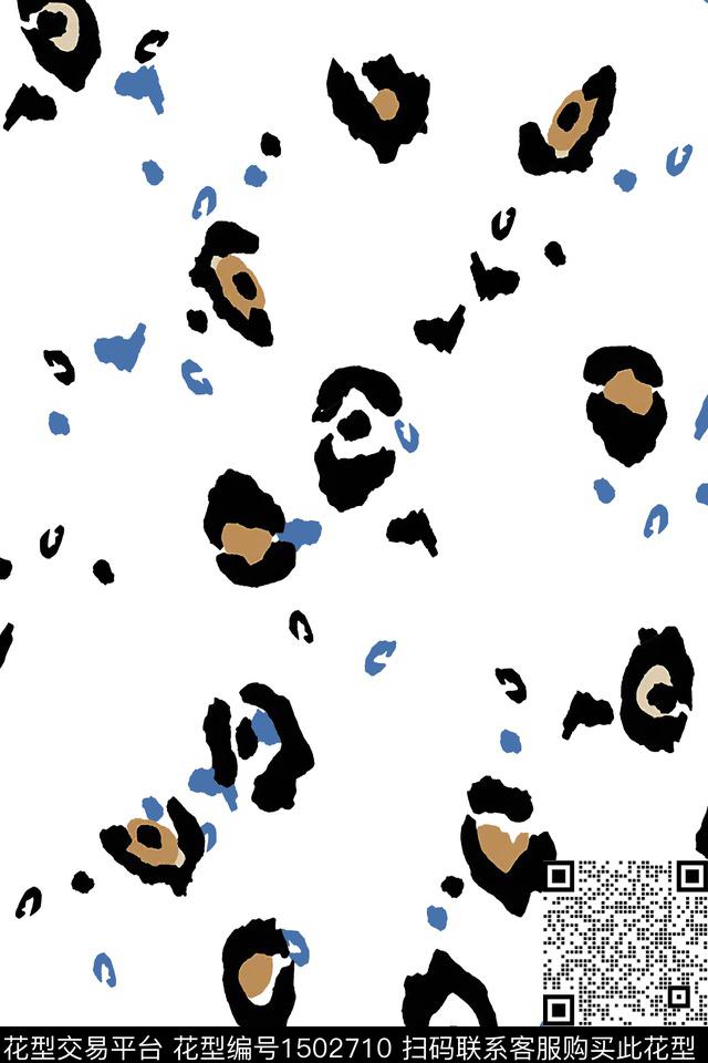 豹纹真丝清爽底花卉数码印花华亿平台下载（图片编号: 1502710） - 瓦栏（Walan）