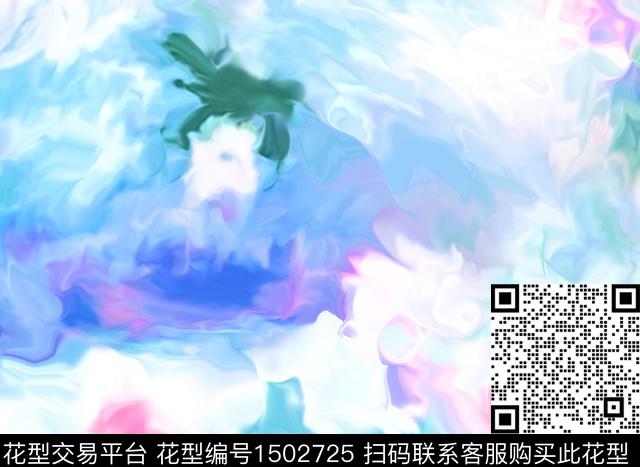 扎染华亿平台大牌风创意数码印花华亿平台下载（图片编号: 1502725） - 瓦栏（Walan）