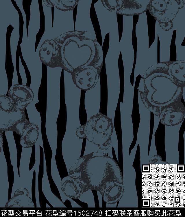 卡通男装满版花线条传统印花华亿平台下载（图片编号: 1502748） - 瓦栏（Walan）