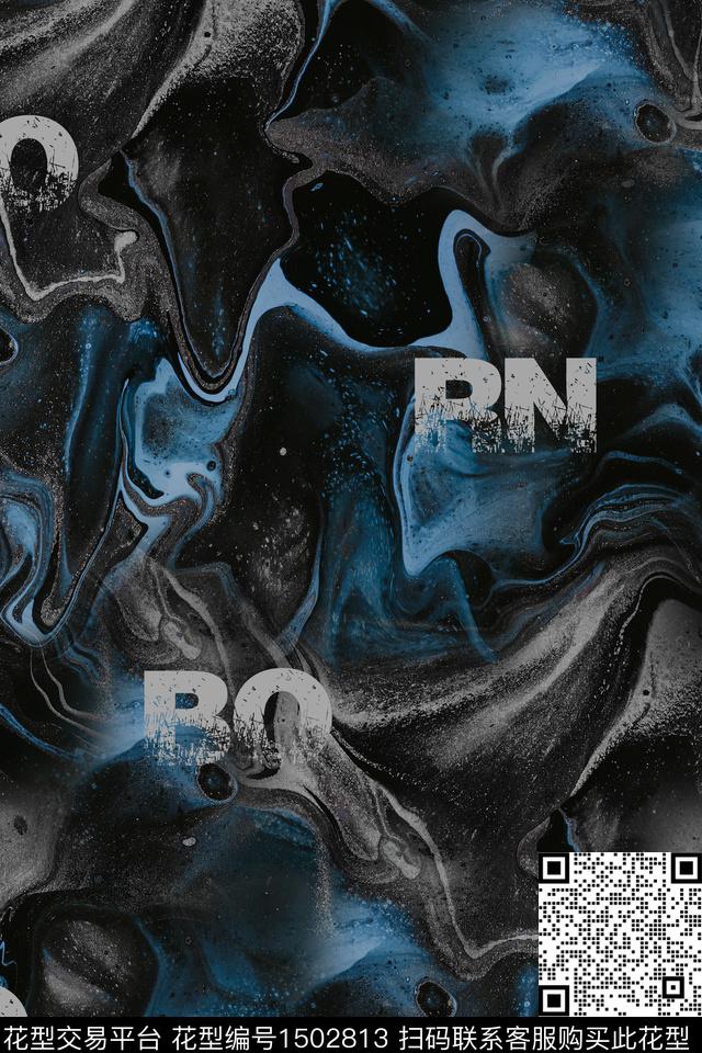 肌理字母男装数码印花华亿平台下载（图片编号: 1502813） - 瓦栏（Walan）