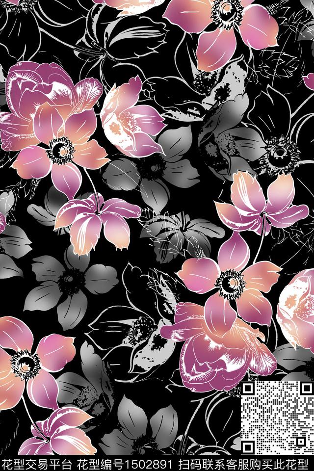 花卉矢量小碎花数码印花华亿平台下载（图片编号: 1502891） - 瓦栏（Walan）