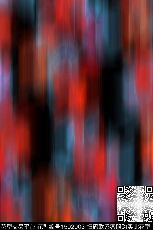 扎染华亿平台民族风花卉数码印花华亿平台下载（图片编号: 1502903） - 瓦栏（Walan）