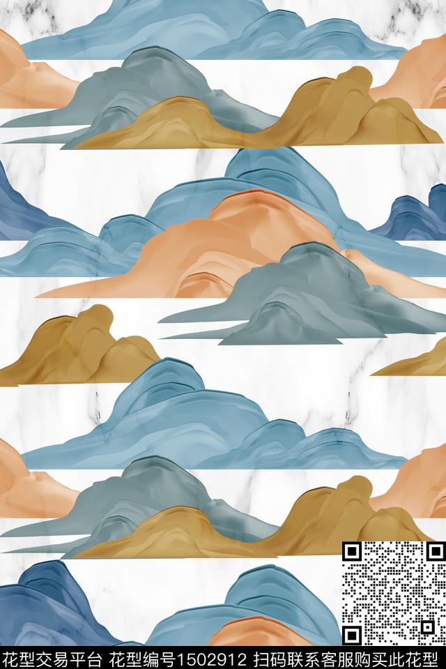 抽象花卉花卉大牌风数码印花华亿平台下载（图片编号: 1502912） - 瓦栏（Walan）