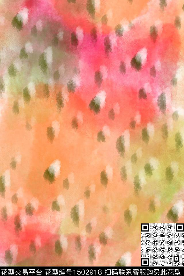 扎染华亿平台民族风花卉数码印花华亿平台下载（图片编号: 1502918） - 瓦栏（Walan）