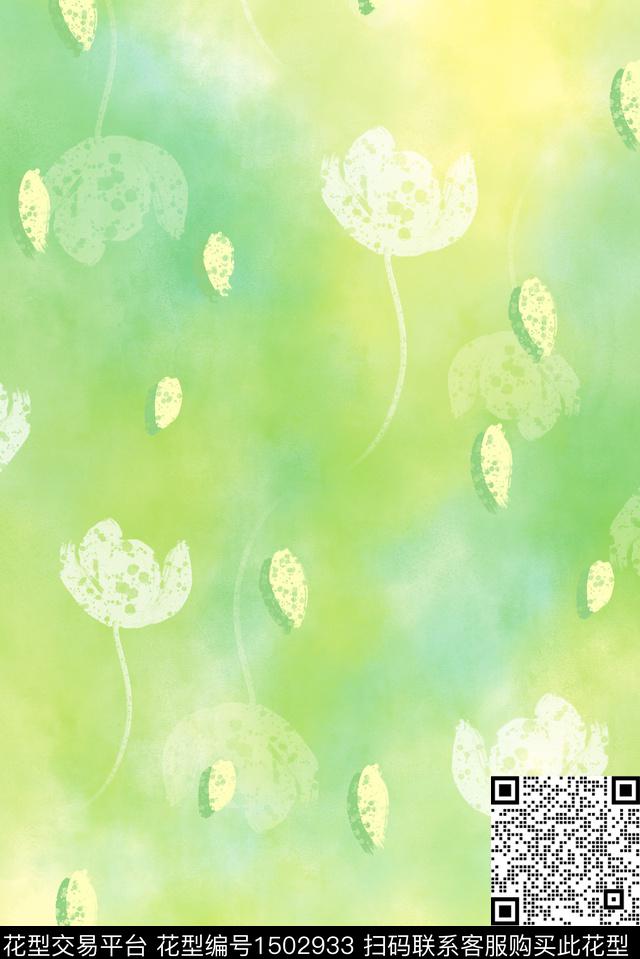 字母扎染华亿平台民族风数码印花华亿平台下载（图片编号: 1502933） - 瓦栏（Walan）