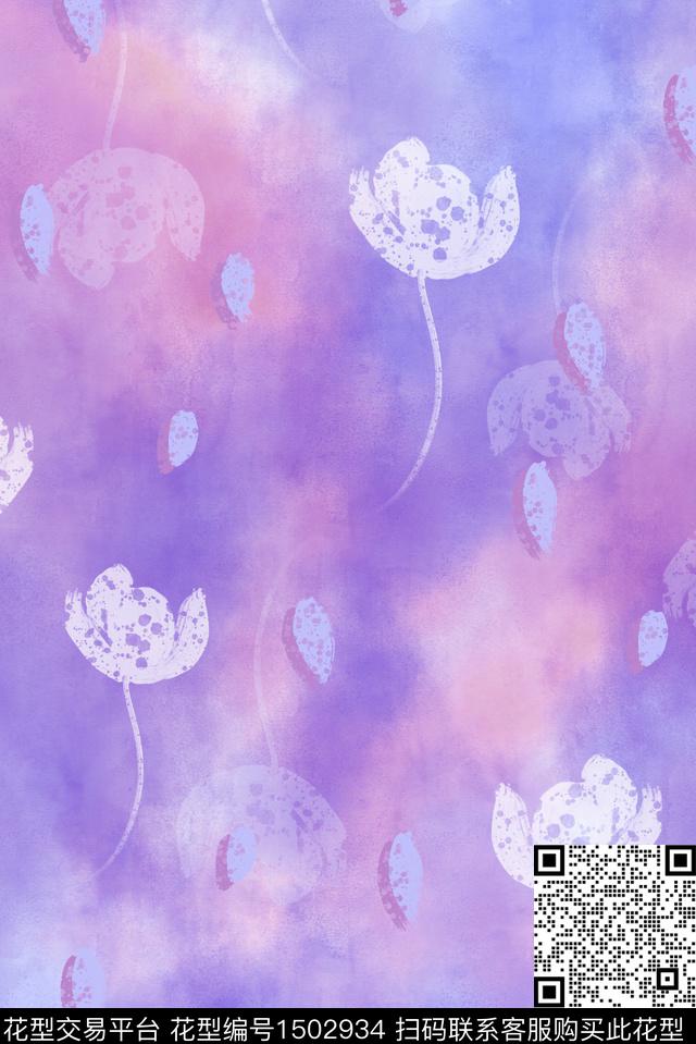 字母扎染华亿平台民族风数码印花华亿平台下载（图片编号: 1502934） - 瓦栏（Walan）