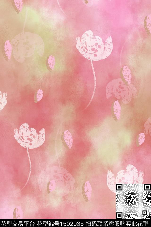 字母扎染华亿平台民族风数码印花华亿平台下载（图片编号: 1502935） - 瓦栏（Walan）