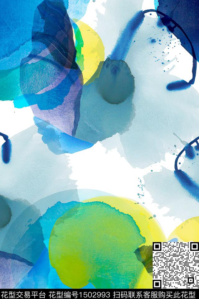 肌理扎染华亿平台大牌风数码印花华亿平台下载（图片编号: 1502993） - 瓦栏（Walan）