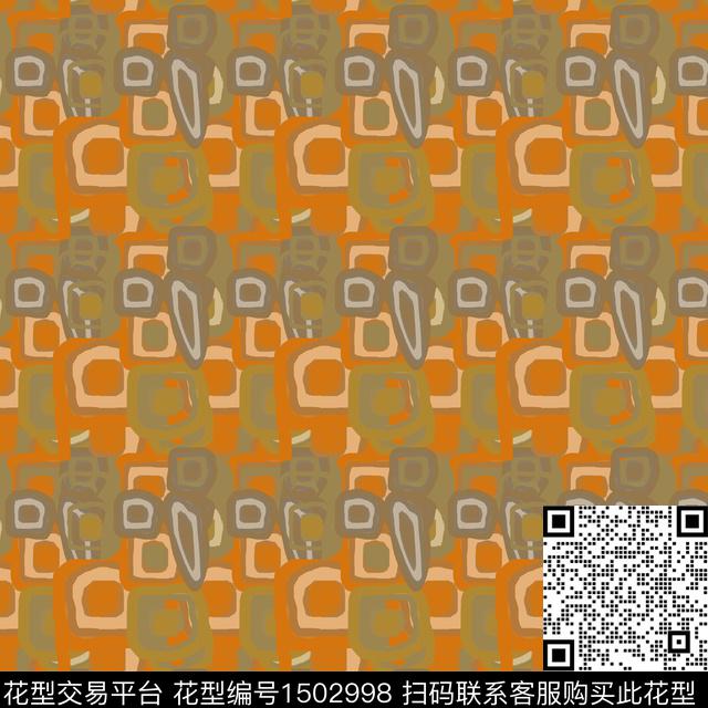 线条几何手绘数码印花华亿平台下载（图片编号: 1502998） - 瓦栏（Walan）