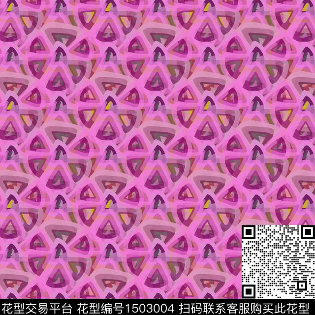 线条几何手绘数码印花华亿平台下载（图片编号: 1503004） - 瓦栏（Walan）